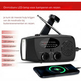 Starterversie Noodradio AM/FM – Compact 2.000mAh Powerbank– Solar, Dynamo & LED-zaklamp