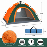 RezReady Kampeertent 1-2 volwassenen/kinderen – maat 200x140 cm  – Vierseizoen, Waterdicht & Snel te Openen