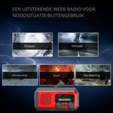 Noodradio XSY300 AM/FM & LED-zaklamp - 2.000mAh Powerbank – Solar & Opwindbaar