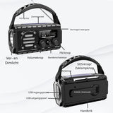 Noodradio XSY350 AM/FM/SW – 20.000mAh Powerbank – Solar, Dynamo, IPX6 & LED-zaklamp