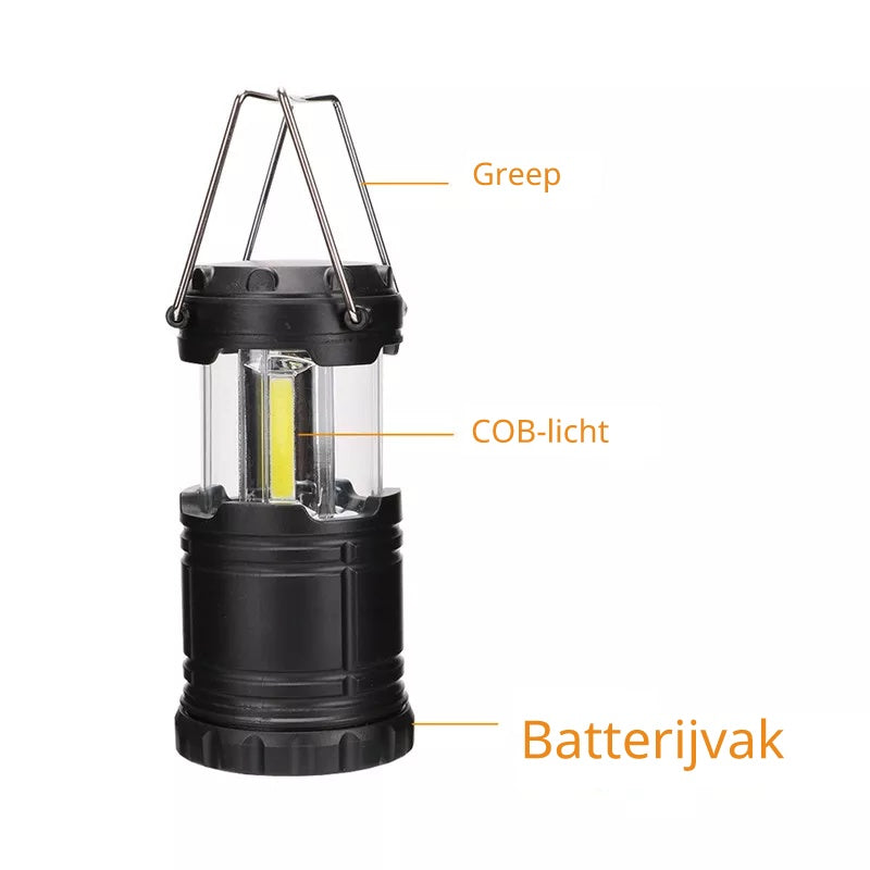 LED Campinglantaarn FA08 – COB Mini Lamp met Handvat & Haak