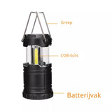 LED Campinglantaarn FA08 – COB Mini Lamp met Handvat & Haak