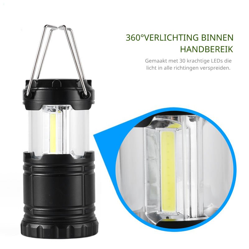 LED Campinglantaarn FA08 – COB Mini Lamp met Handvat & Haak