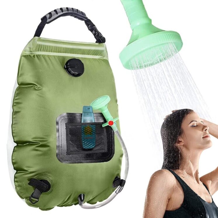 Draagbare Campingdouche – 20L Zonne-energie Douchezak