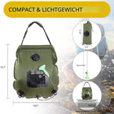 Draagbare Campingdouche – 20L Zonne-energie Douchezak
