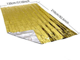 2 stuks : RezReady Noodoverlevingsdeken – Thermische Mylar Regenjas