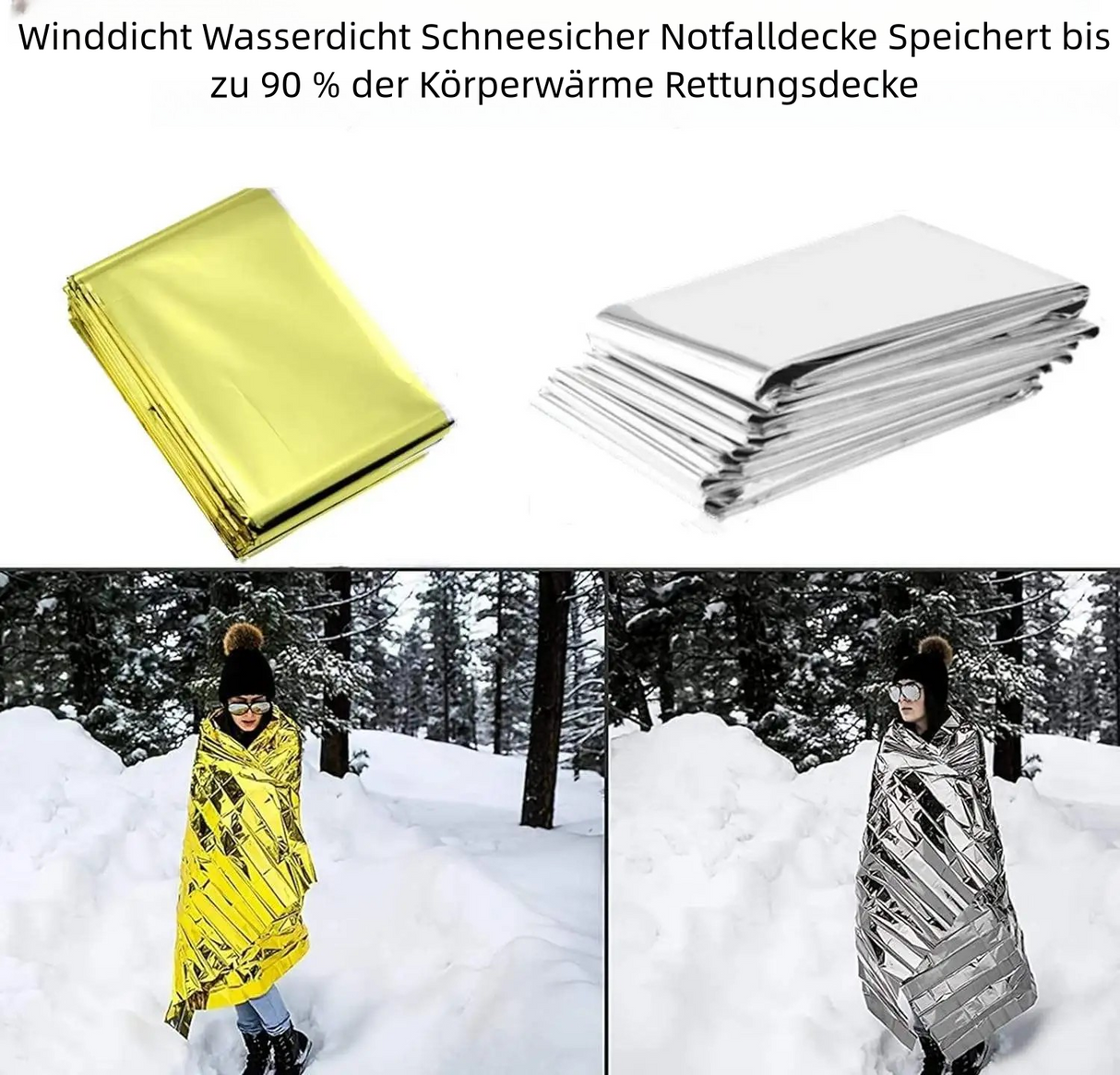 RezReady Noodoverlevingsdeken – Thermische Mylar Regenjas