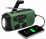 Starterversie Noodradio AM/FM – Compact 2.000mAh Powerbank– Solar, Dynamo & LED-zaklamp