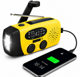Starterversie Noodradio AM/FM – Compact 2.000mAh Powerbank– Solar, Dynamo & LED-zaklamp