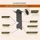 Magnesium Vuurstarter – Ferrocerium Staaf met Houten Handvat