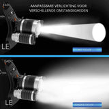 LED Hoofdlamp – Waterdicht, USB Oplaadbaar & Zoomfunctie